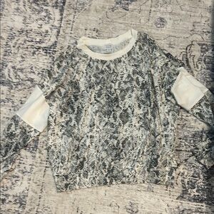 Peyton Jensen Snakeskin Print Top